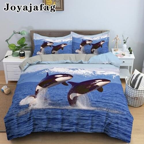 Undersea Ferocious Shark Queen King Double Single Size Bedding Sets Soft Fabric Duvet Cover With Pillowcase 2/3pcs Bedclothes