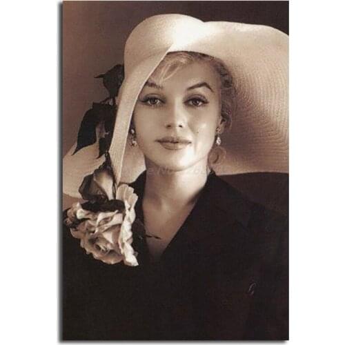 Marilyns Monroes Hat Lips Wall Art Canvas Poster And Print Canvas Painting Decorative Picture For Living Room Home Decor