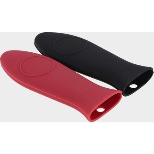 Non Slip Silicone Handle Holder Cookware Parts Potholder Cast Iron Skillet Grip Sleeve Cover Pots Pans Handle Parts