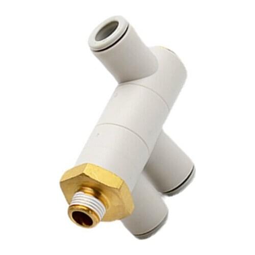 Applicable Tubing: Metric Size, Connection Thread: M, R,Triple Universal Male Elbow KQ2VT12-04AS