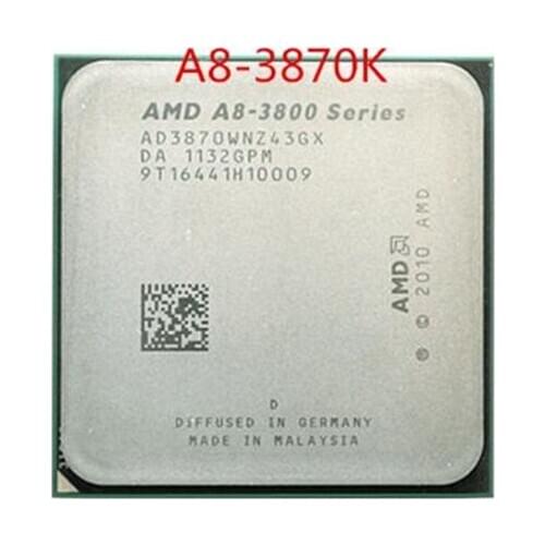 Free shipping AMD A8-3870K A8 3870K FM1 3.0GHz 4MB 100W CPU processor FM1 scrattered pieces