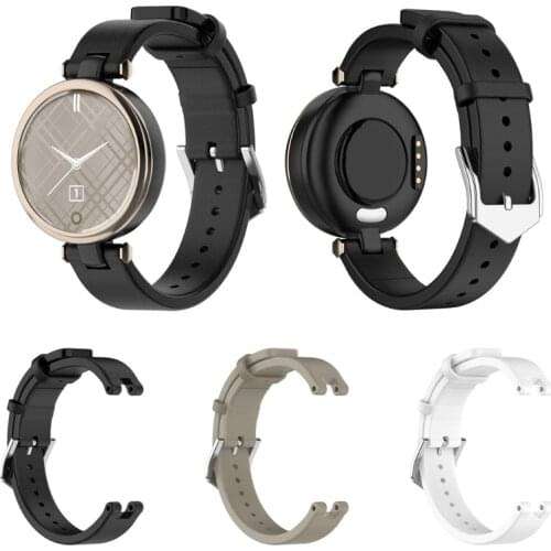 Genuine Leather Sport Band Straps Women’s Sport Bracelet Replacement Watchband For -Garmin Lily Smart watch Accessories