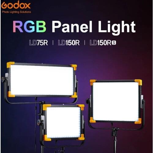 Godox RGB Panel Light LD75R LD150R LD150RS LED News Live Video Light APP and DMX Control