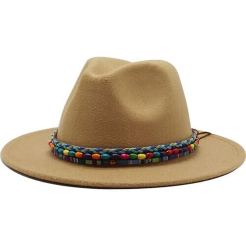 Fedora Hat Men Women Imitation Woolen Spring Women Felt Hats Men Fashion Black/whiteTop Jazz Hat Fedoras Chapeau Sombrero