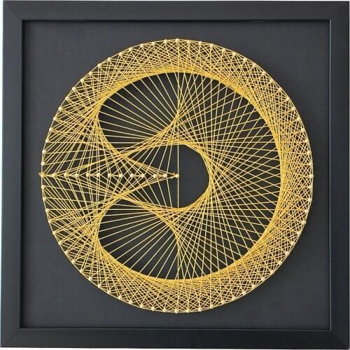 Three-dimensional abstract geometric figure nail winding painting, finished yarn winding painting handmade decorative painting