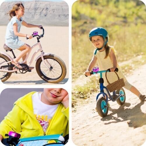 Boys Girls Bike Ring Bell Loud & Clear Bicycle Ring Bells Cycling Bells w/ Adjustable Handlebar Mount fit for 22mm Handlebar