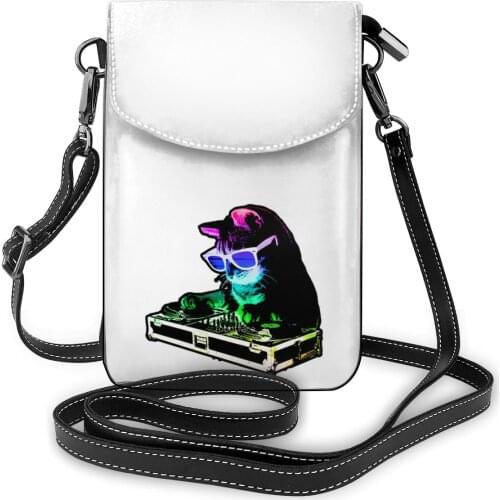 Funny Cat Shoulder Bag Work Leather Women Bags Woman Fashion Stylish Purse