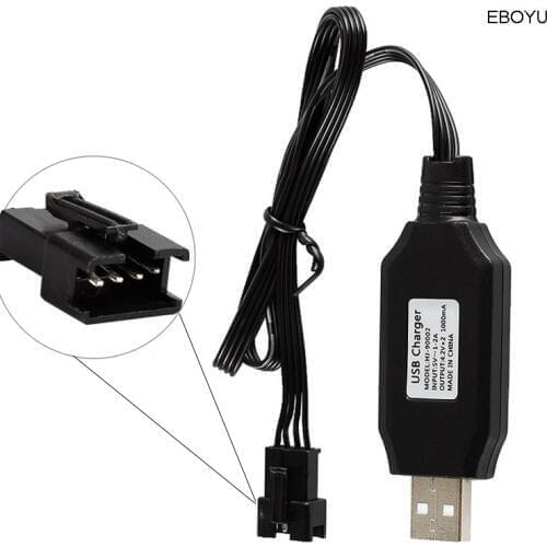 EBOYU 7.4V 2S Li Battery SM-4P USB Balance Charger Cable for UdiR/C UDI U001 U902 U818S U845 U842 RC Quadcopter Drone+Other Toys