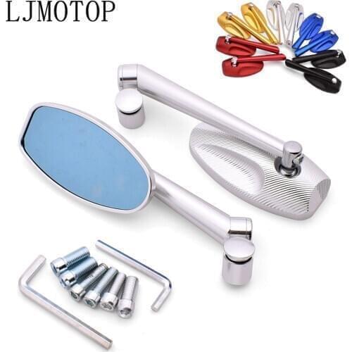 Universal Motorcycle Rear View Mirror CNC Moto Billet Side Mirrors For Honda VTX1300 CBR650F CB650F VF750 VFR 750 800 VTR1000F