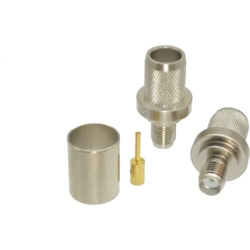 10pcs Connector SMA female jack crimp For RG8 RG213 LMR400 RG214 cable nickel plated