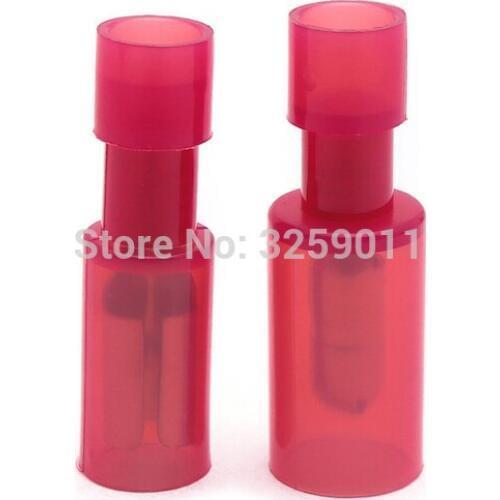 100PCS Electrical Spade Connectors Nylon 22-16 AWG Insulated Spade Crimp Wire Cable Connector Splice Terminal Male/Female