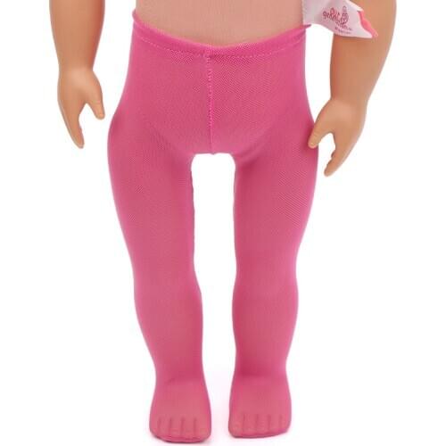 18 Inch American Doll Girls Magenta Tights Leggings Pant Dress Newborn Baby Toys Accessories Fit 40-43 Cm Boy Dolls Gift c31