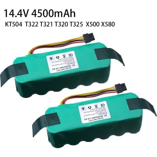 2PCS 14.4V 4500mAh Sweeping Robot NiMH Battery for Kitfort KT504 Haier T322 T321 T320 T325/Panda X500 X580/Ecovacs Mirror CR120