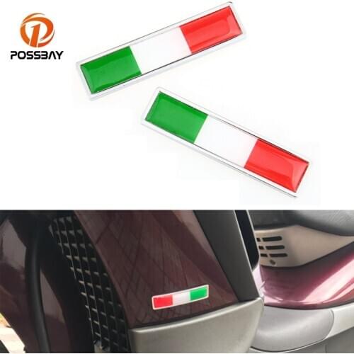 POSSBAY 2pcs Italy Car Sticker Italy Falg Aufkleber Naklejki Stickers Car SUV Van Body Auto Door Motorcycle Stickers Decoration