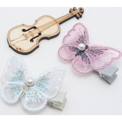2 pieces whole wrapped chiffon butterfly hairpins elegant hair clip for women fairy barrette hair accessories
