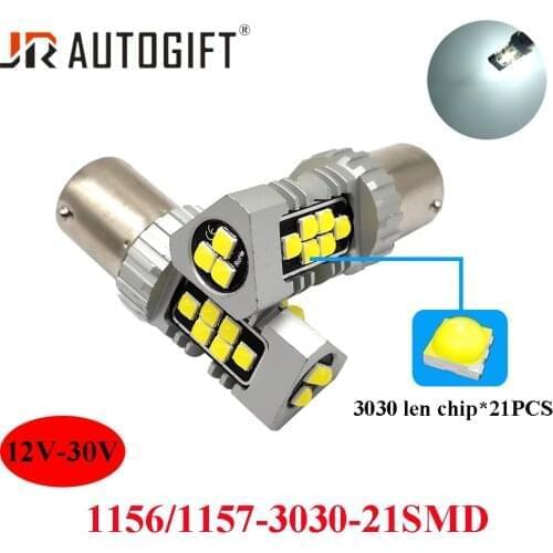 4PCS NEW 12V-30V Car-styling 3030 len chip 21SMD 1156 1157 Base Type Led Bulb White Parking Brake lamp Backup Turn Tail Light