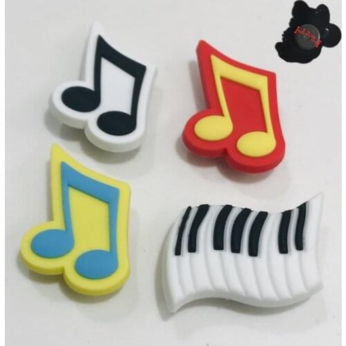 4PCS PVC Cute Cartoon Funny Music Fridge Magnetic Sticker Musical Note Piano Keybord Refrigerator Magnets Boys Girls Gifts