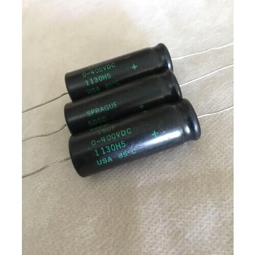 2pcs/10pcs 400V15UF American Spiral SPRAGUE 500D 15UF400V axial tube high voltage electrolytic capacitor free shipping