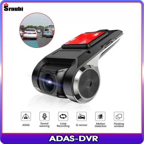Full HD 1080P Car DVR USB ADAS Dash Cam For Car DVD Android Player Navigation Head Unit/Auto Audio Voice Alarm LDWS G-Shock