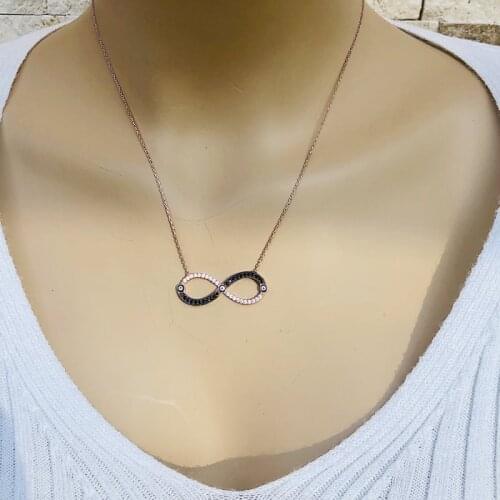 Endless Eye 925 Sterling Silver Necklace Women Girls Gift Jewelry Accessories Fashion Handmade Elegant Chain