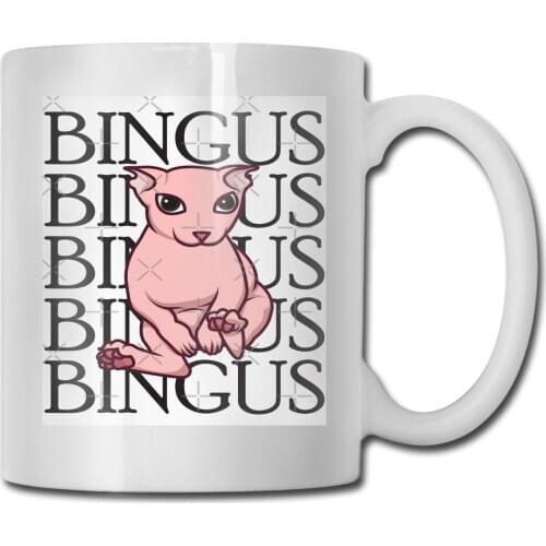 Bingus Text Array White Top Quality Personality Hot New Design 3D Formal Newest Low Price Discount Mug Cup