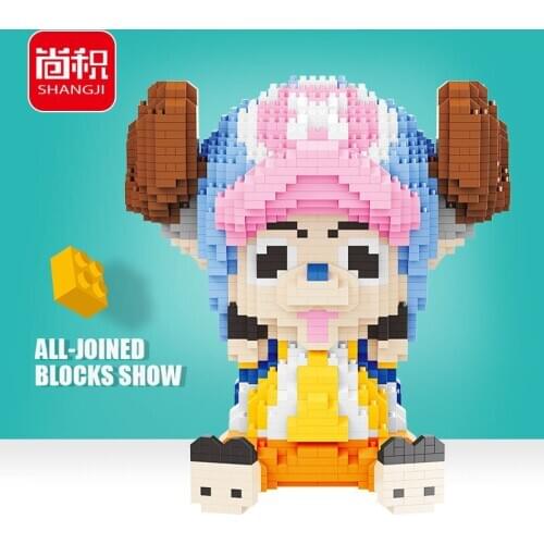 One Piece Chopper Mini Bricks DIY Anime Luffy Building Blocks Assembly Model Mirco Figures Gifts Toys For Kids 2067pcs Blocks