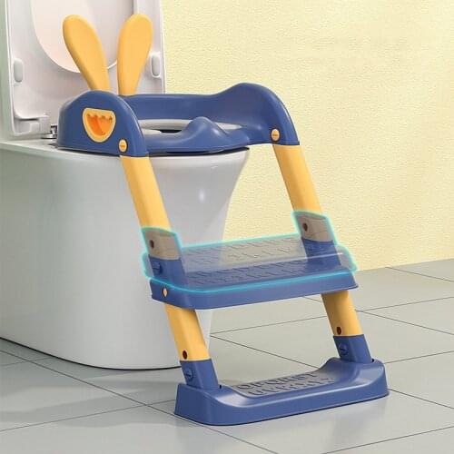 Baby Toilet Seat With Adjustable Ladder Infant Toilet Training Folding Seat training Baby Potty Training Seat Childrens Potty
