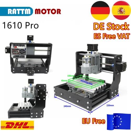 【EU Free Delivery】CNC DIY 1610 Pro GRBL Controller CNC Laser Router Machine Work Area 18x10x4.5cm, 3 Axis Pcb Pvc Milling