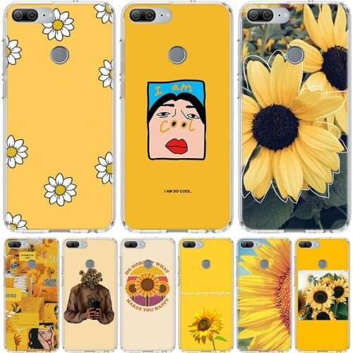 Aesthetics Sunflower Novelty Phone Case for Huawei Honor 10 9 20 7A 7X 8A 8S 8X 9X Lite Pro Y5 Y6 Y7 Y9S 2019 10i 20i Coque Cove