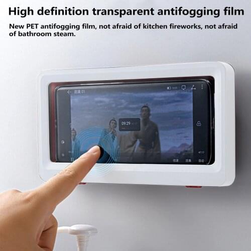 Shower Phone Box Bathroom Waterproof Phone Case Seal Protection Touch Screen Mobile Phone Holder For Kitchen Handsfree Gadget