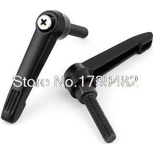 2Pcs 8mm x 35mm Clamping Lever Machinery Adjustable Locking Threaded Handle Knob