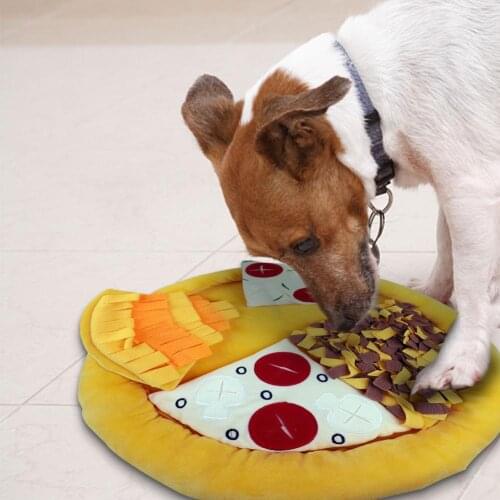 Pet Sniffing Mat Pizza Shape Sounding Training Dog Food Leakage Toy Pet Snack Feeding Mat Dogs Cat Eat Training Pad