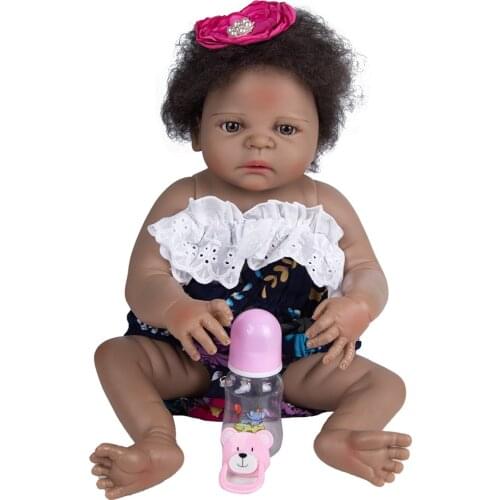 Clearance Beautiful Full Silicone Body Reborn Baby Dolls 23 Inch Real Life Doll Baby Waterpfoor For Children Birthday Gifts