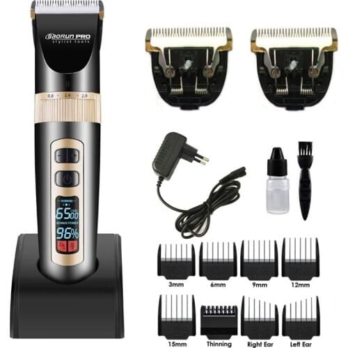 Professional Hair Clipper Rechargeable Hair Trimmer Hair Cutting Men Beard Razor Electric Trimmer Shaving Machine For Barber A8S
