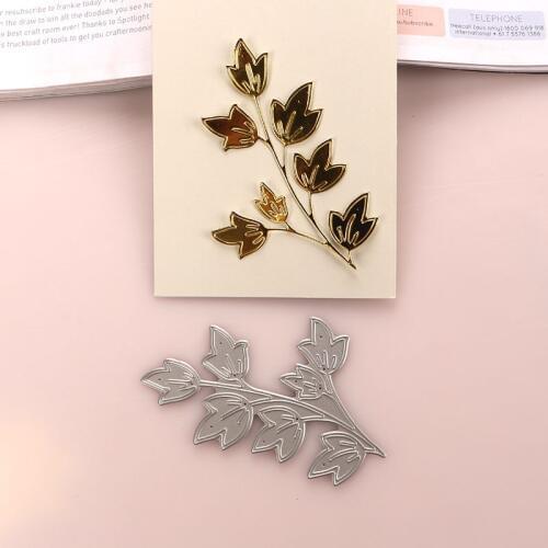 DUOFEN METAL CUTTING DIES tree branches leaves P stencil DIY Scrapbook Paper Album 2020 new
