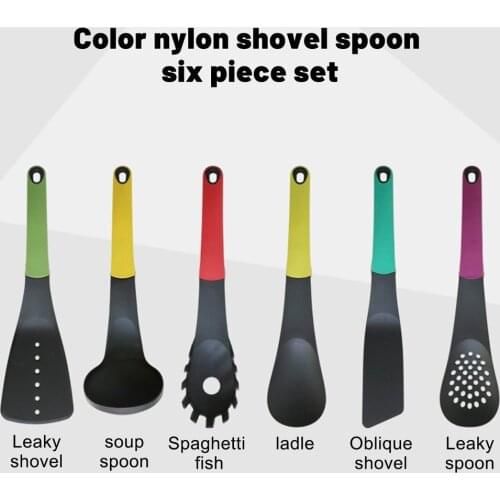 6 PCS Kitchen Nylon Kitchenware Set Cooking Utensils Set Non-stick Spatula Shovel Spoon Cooking Tools Set Baking Kitchen Tools