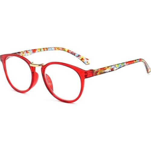 NYWOOH Men Women Reading Glasses Fashion Flower Print Presbyopia Eyeglasses +1.0 1.5 2.0 2.5 3.0 3.5 4.0 Diopter for Old People