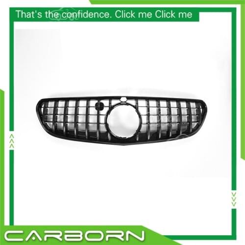 For-Mercedes For-Benz S-class Coupe W217 C217 A217 14 15 16 17 with Emblem GT Style ABS Plastic Front Bumper Racing Grille