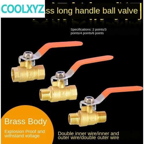 1/4 IN 3/8 IN 1/2 IN 3/4 IN ball valve switch thickened full copper ball valve long handle valve