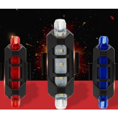 Portable USB Rechargeable LED MTB Bicycle Rear Light Cycling Taillight Warning Bike Accessories Back Lamp Bicycle Lights #224607
