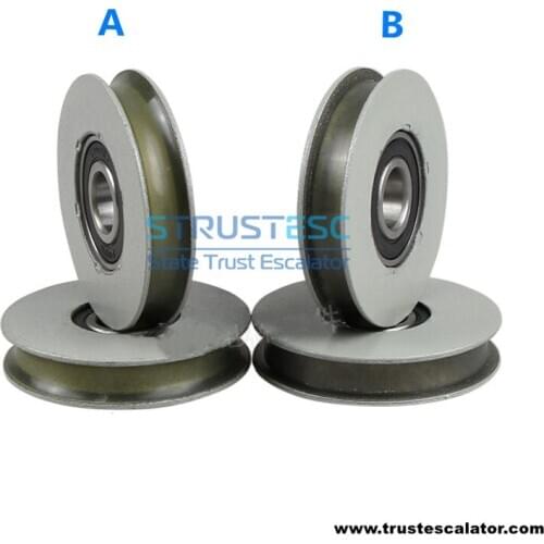 OD65mm W13mm Bearing 6202 65*13*6202 STRUSTESC HTP00410 Elevator Door Hanger Roller Flat/Round Groove 65x13x6202