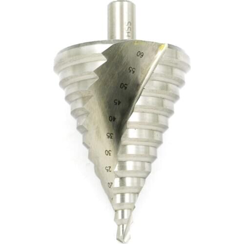 Citop 1pcs 6-60mm Spiral Grooved Metal Steel Step Drill Bit Pagoda Drill Triangular Screw Drill HSS 4241 Power Tools