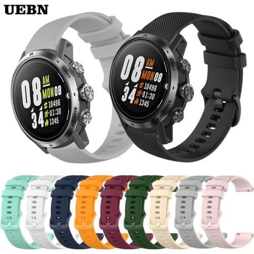 UEBN Sport Silicone strap for COROS APEX Pro Bracelet for COROS APEX 42mm 46mm Watchbands Correa ремешок