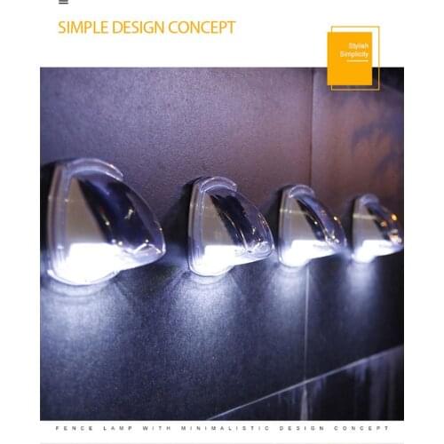 2pcs Super Bright Waterproof Garden Stair Path Light Led Solar Step Lights Night Lighting Solar Powered Wall Lamp Footlight Hot