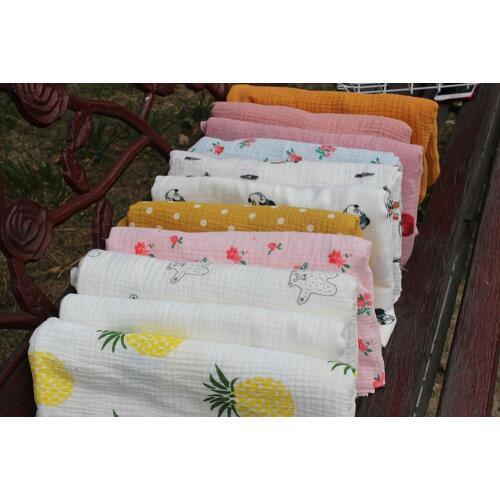 Natural 100% Cotton double Gauze Soft Fabric 135 cm width baby blanket sewing fabric