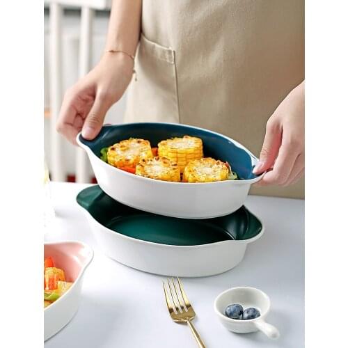 Creative Ceramic Cheese Baked Bowl Au Gratin Dishes Household Food Tray For Microwave Oven