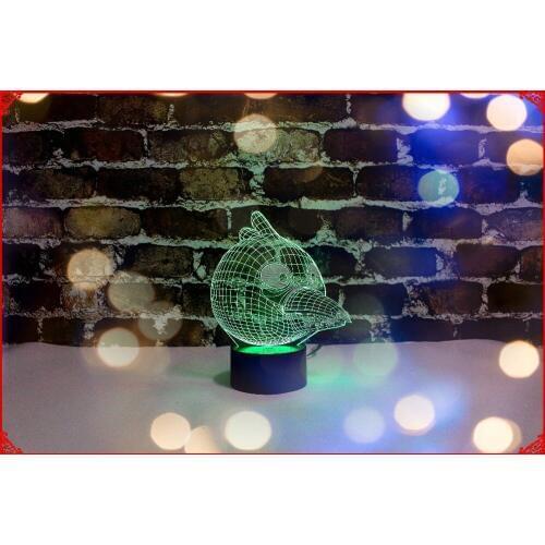 Amazing 3d led night light with 7 colors and changeable colors bird shape as gifts for decorating house and family