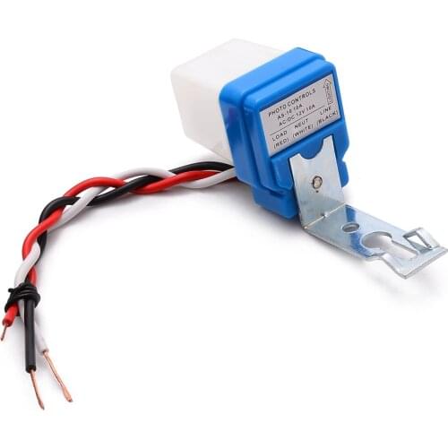 Automatic On Off Photocell Street Lamp Light Switch Controller DC AC 50-60Hz 12V 10A Photo Control Photoswitch Sensor Switch