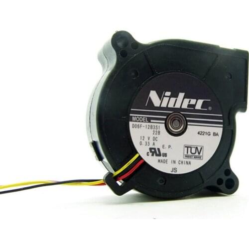 NIDEC D06F-12BS1 12V 0.33A 3 Line 6CM Dual Ball Bearing Turbo Projector Cooling Fan