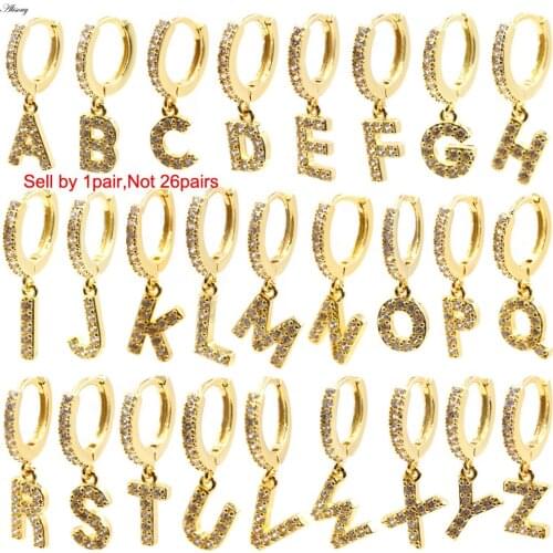 Alisouy 2pcs Gold Color Letters Dangle Hoop Earrings HipHop Punk Hoop Earrings For Women Men Brincos Trend piercing Jewelry Gift